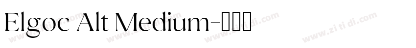 Elgoc Alt Medium字体转换